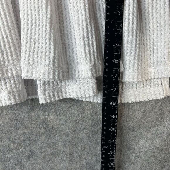 Free People Sweater Small Boho Cozy Cottage Metallic Fair Isle Knit Thermal - Picture 4 of 9